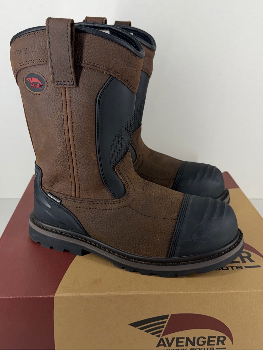 Avenger Hammer Met Wellington Work Boots A7896 EH PR Men's 10 Wide (EE+)